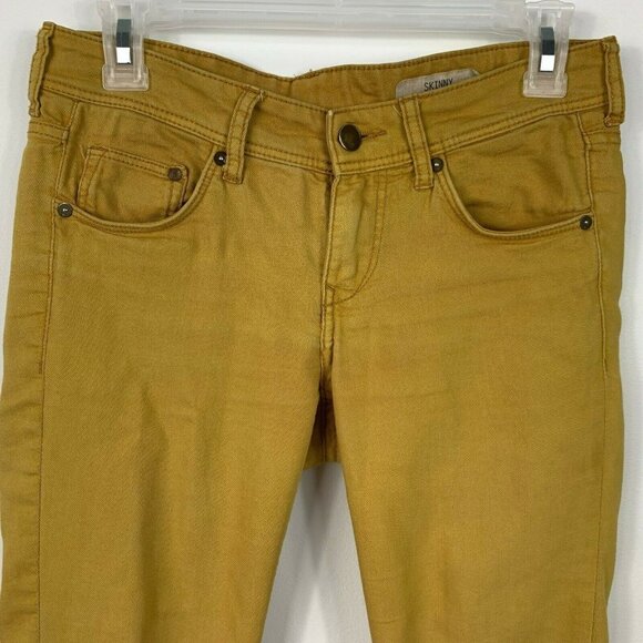 H&M Light Weight Skinny Gold Jeans 27 - Picture 2 of 7